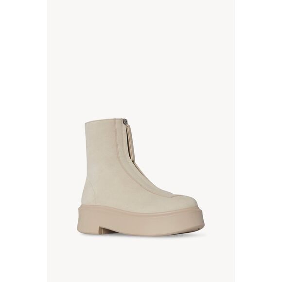 The ROW Grained Nubuck Leather Zippered Platform Combat Boots Beige Size 37 $149 - Picture 2 of 12
